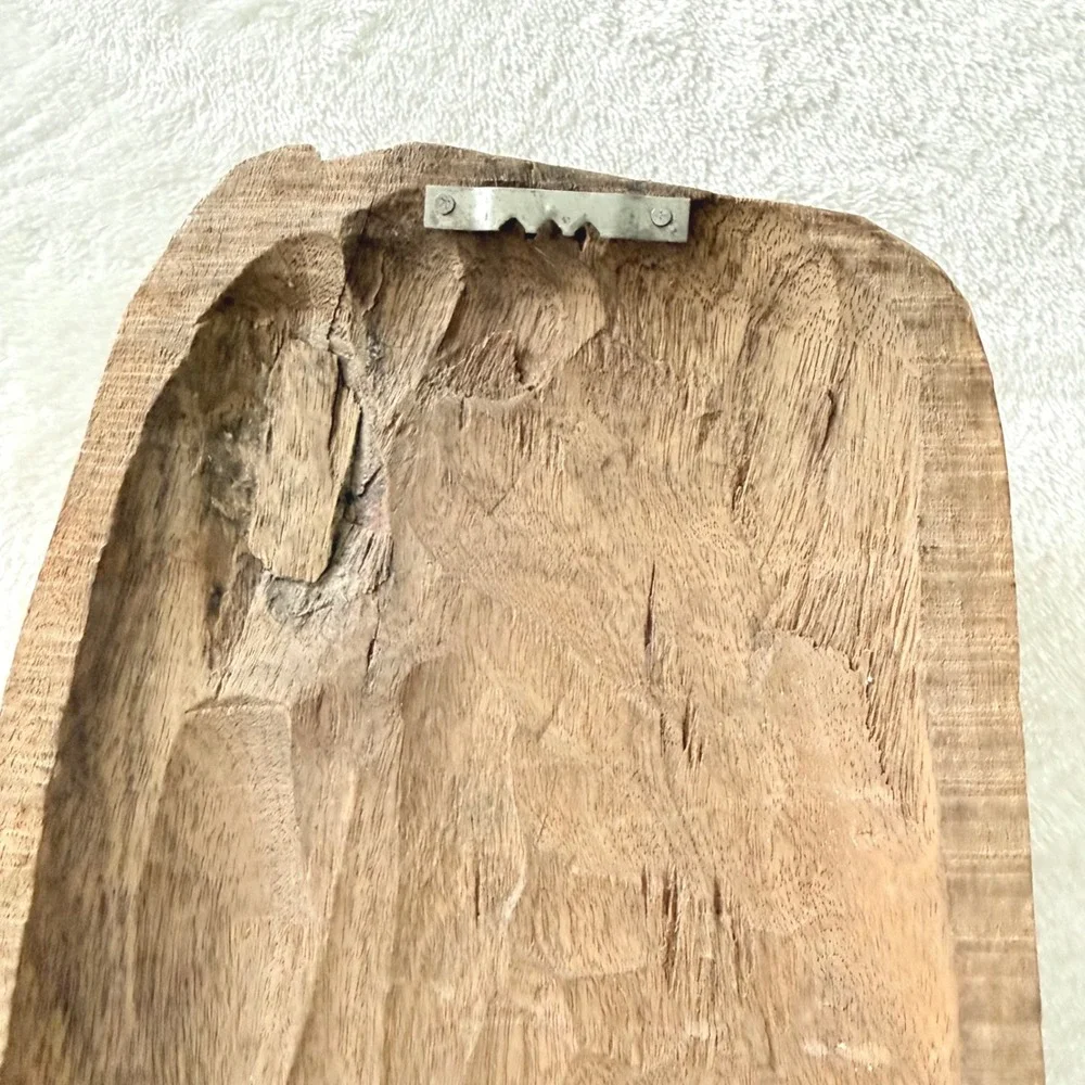 Vintage 70 Hand Carved Wooden Asian Sage Wall Mask Rustic Folk Art Hanging Decor